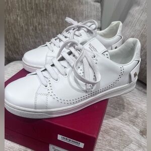 Valentino Garavani size 7.5 leather sneakers.